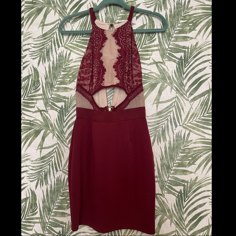 Charlotte Russe maroon dress